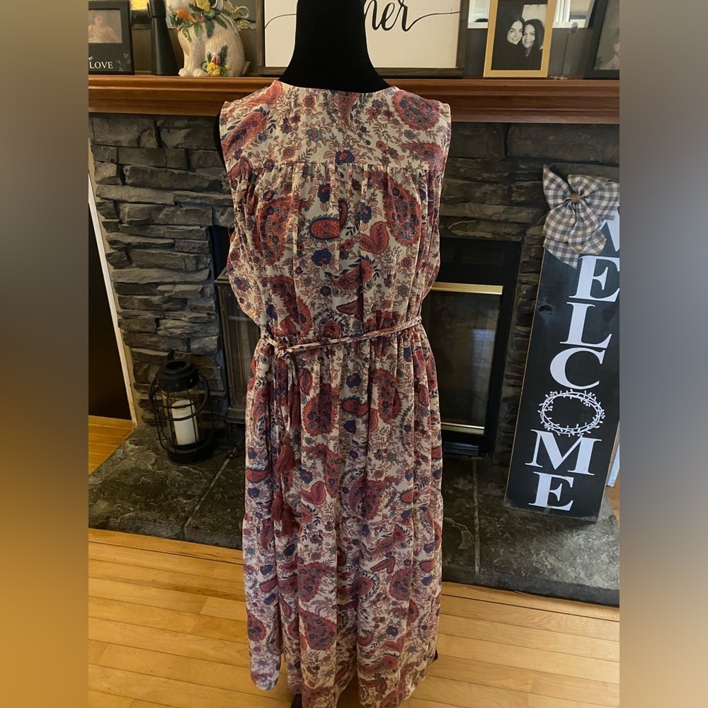 Easel Floral Paisley Boho Dress M